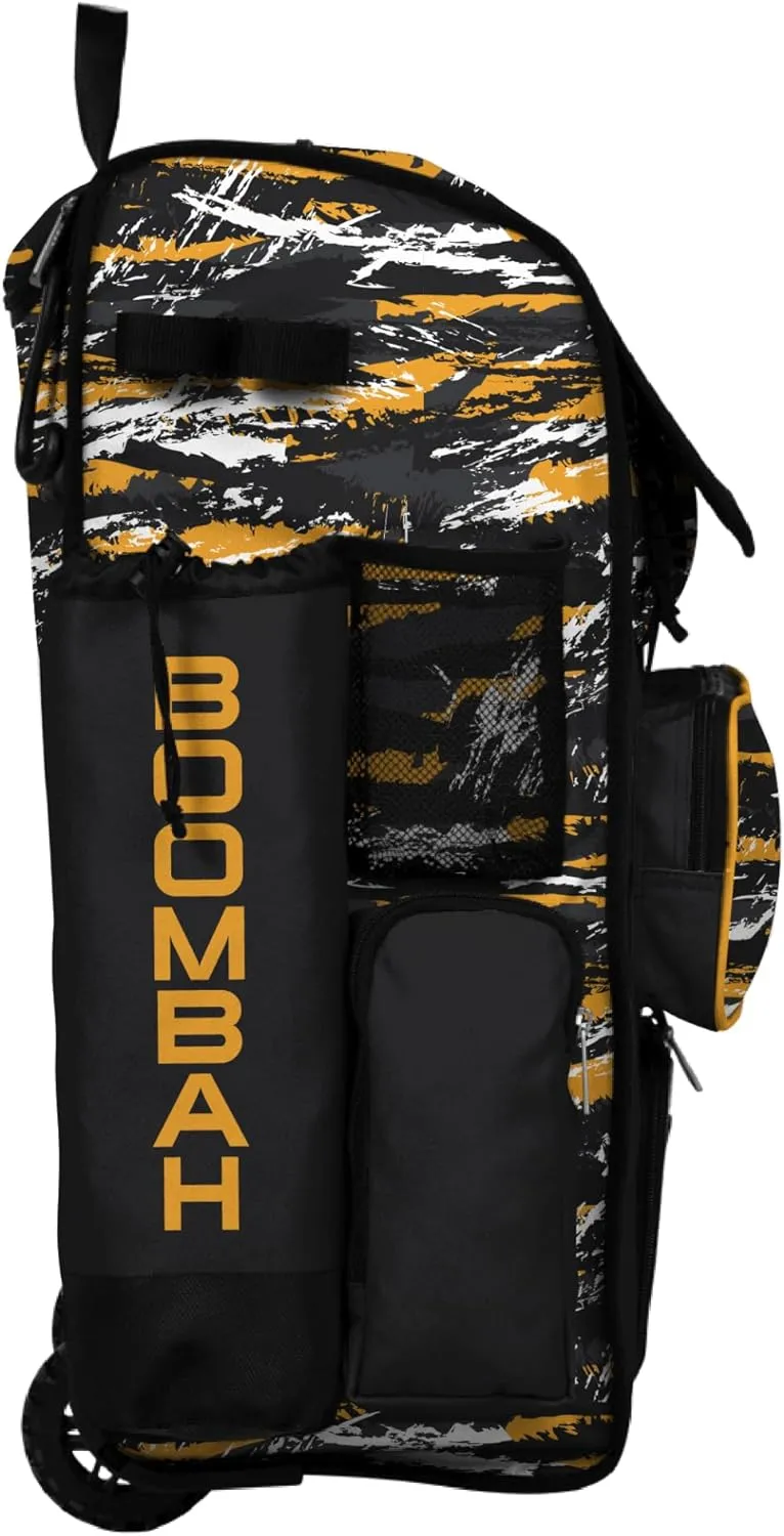 Boombah Rolling Superpack Baseball/Softball Gear Bag - Telescopic Handle - Holds 4 Bats - Wheeled Version - Razor Multiple Colors