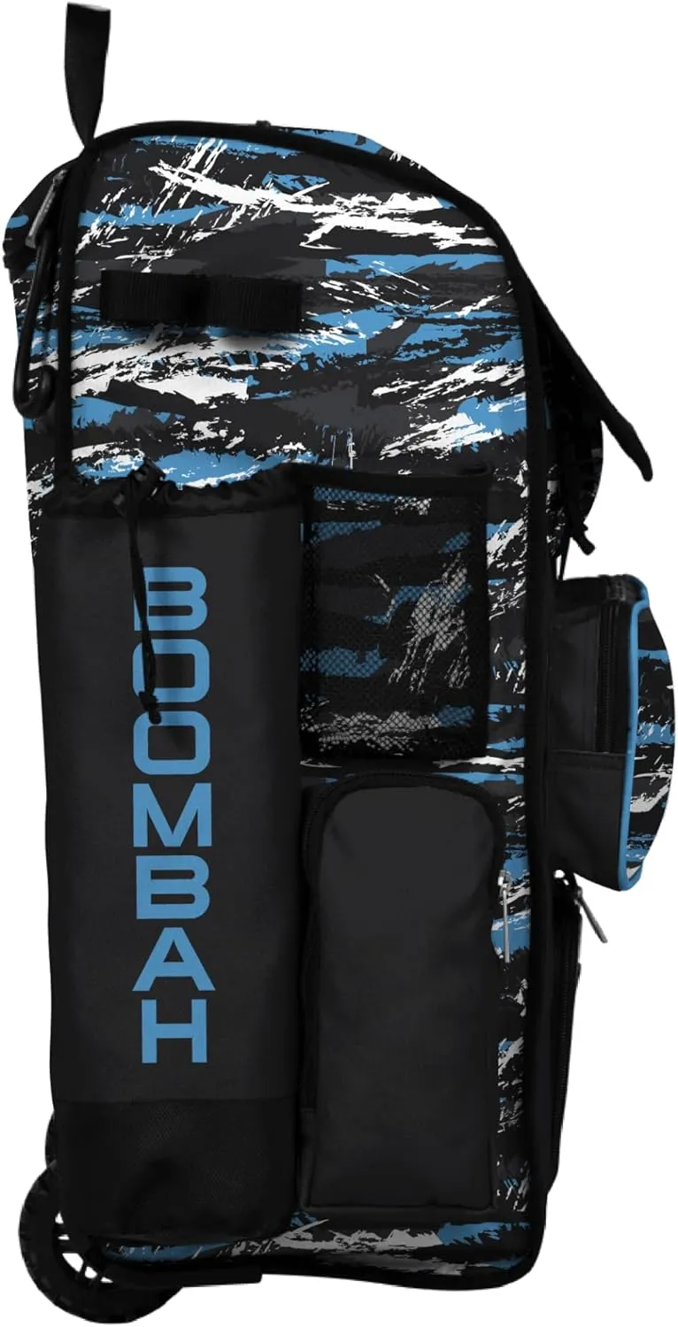 Boombah Rolling Superpack Baseball/Softball Gear Bag - Telescopic Handle - Holds 4 Bats - Wheeled Version - Razor Multiple Colors