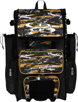 Boombah Rolling Superpack Baseball/Softball Gear Bag - Telescopic Handle - Holds 4 Bats - Wheeled Version - Razor Multiple Colors