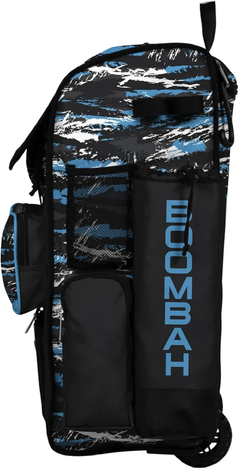 Boombah Rolling Superpack Baseball/Softball Gear Bag - Telescopic Handle - Holds 4 Bats - Wheeled Version - Razor Multiple Colors