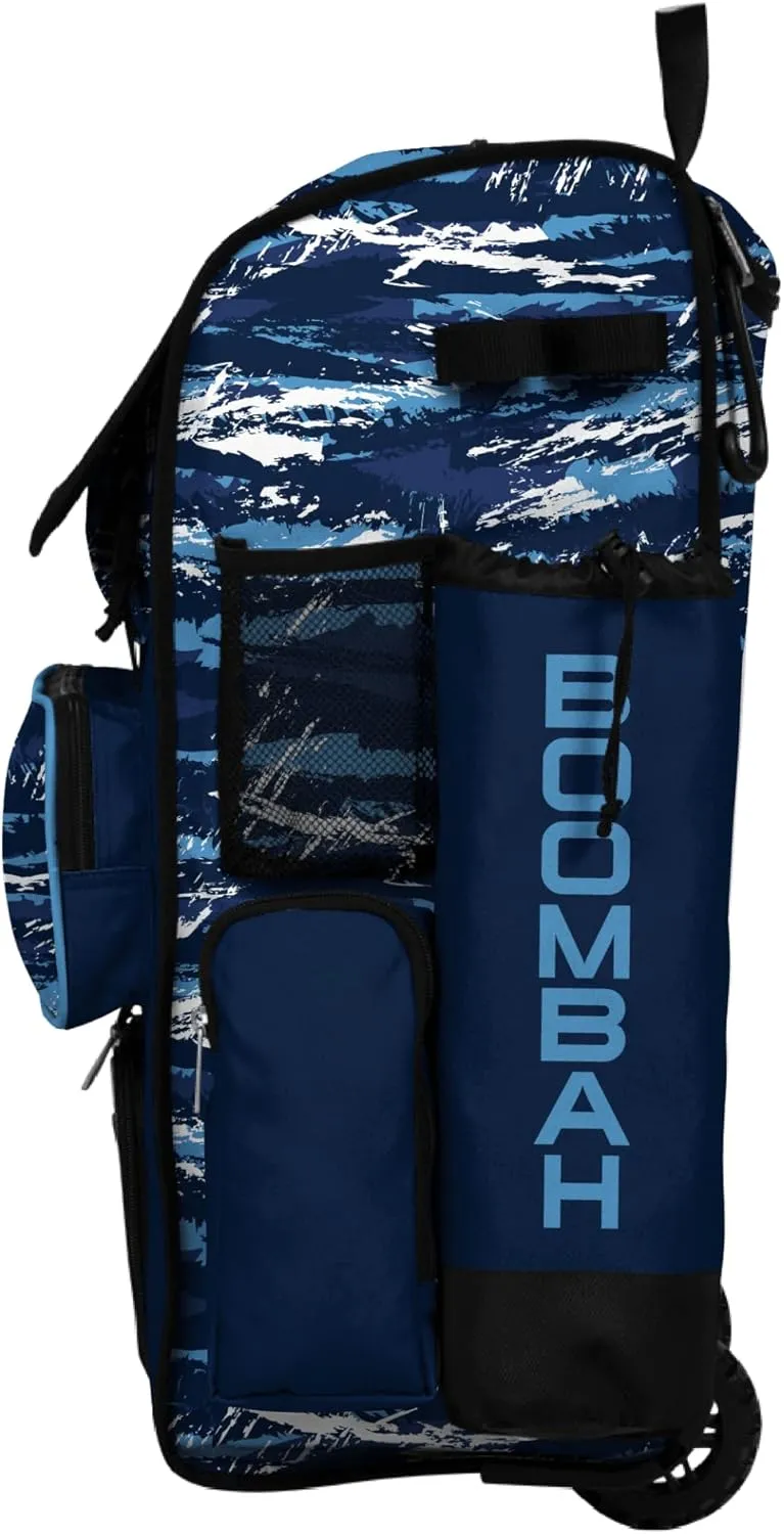 Boombah Rolling Superpack Baseball/Softball Gear Bag - Telescopic Handle - Holds 4 Bats - Wheeled Version - Razor Multiple Colors