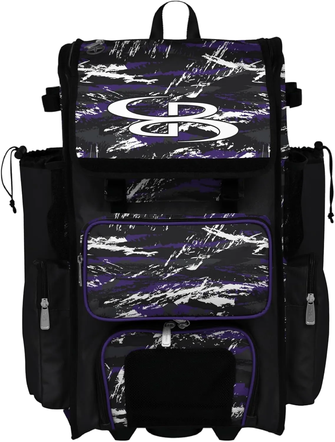 Boombah Rolling Superpack Baseball/Softball Gear Bag - Telescopic Handle - Holds 4 Bats - Wheeled Version - Razor Multiple Colors