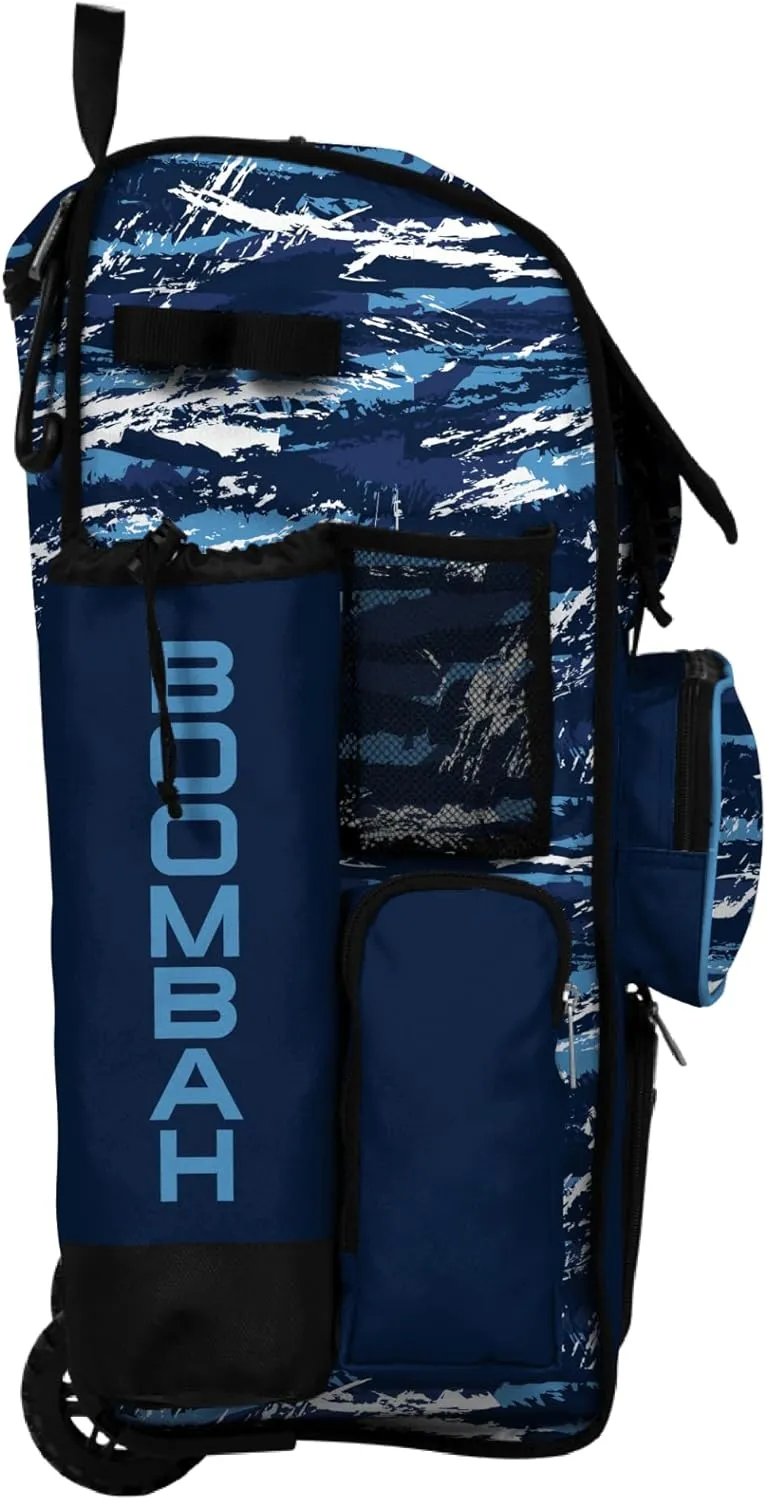 Boombah Rolling Superpack Baseball/Softball Gear Bag - Telescopic Handle - Holds 4 Bats - Wheeled Version - Razor Multiple Colors
