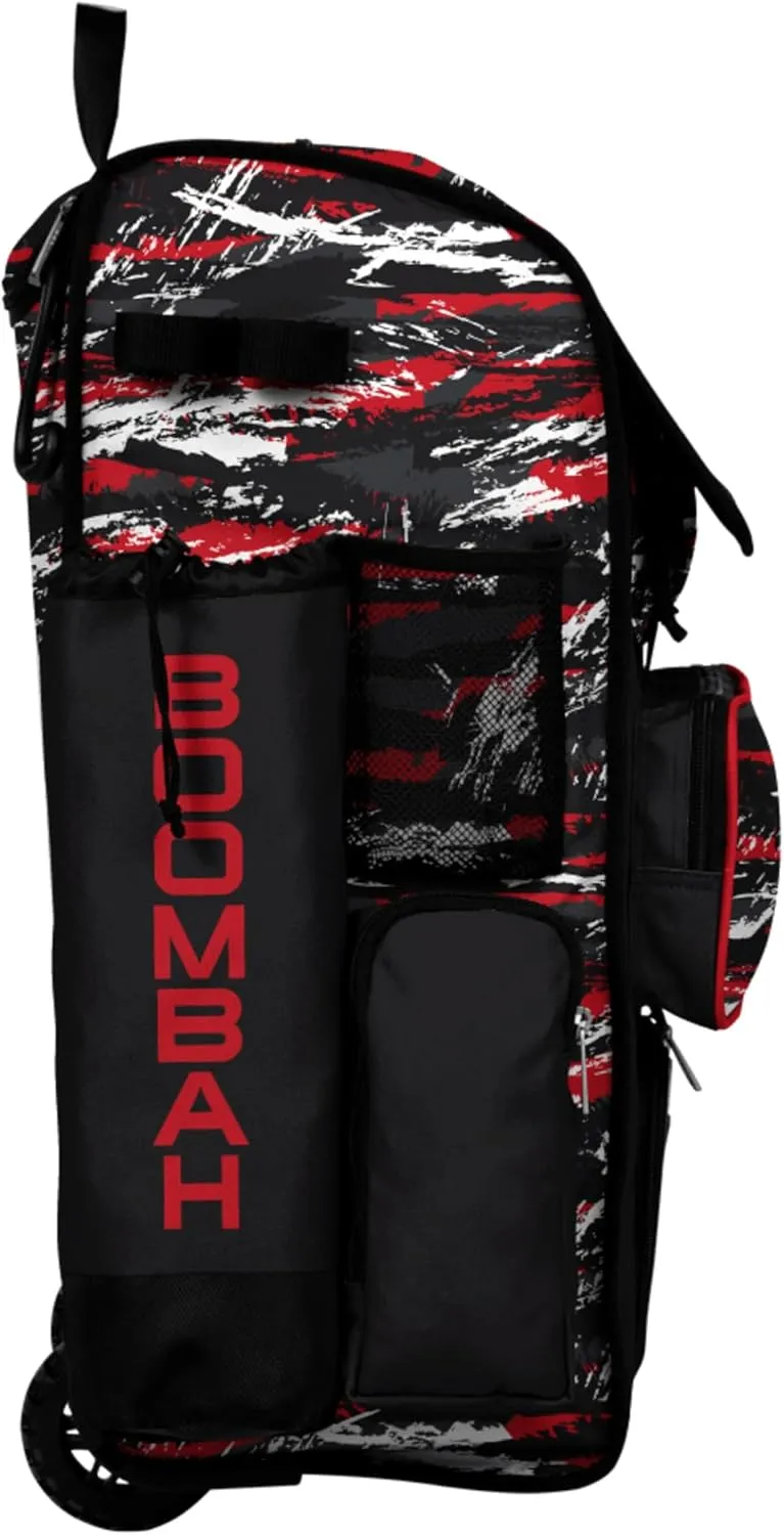 Boombah Rolling Superpack Baseball/Softball Gear Bag - Telescopic Handle - Holds 4 Bats - Wheeled Version - Razor Multiple Colors