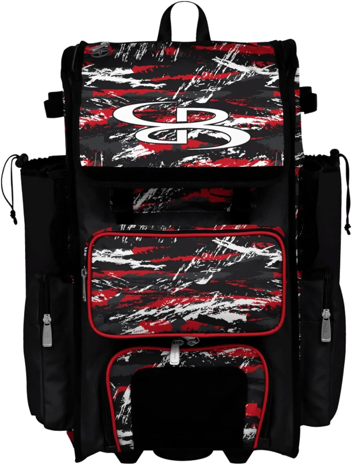 Boombah Rolling Superpack Baseball/Softball Gear Bag - Telescopic Handle - Holds 4 Bats - Wheeled Version - Razor Multiple Colors