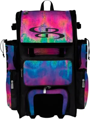 Boombah Superpack Hybrid Rolling Bat Bag - Blast Bat Pack Multi - Wheeled & Backpack Version