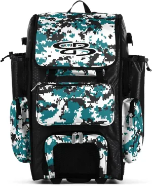 Boombah Superpack Hybrid Rolling Bat Bag Digital Camo - Multiple Colors - Wheeled & Backpack Version