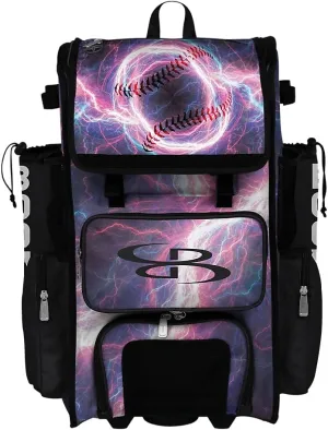 Boombah Superpack Hybrid Rolling Bat Bag - The Natural 2.0 Bat Pack Multicolor - Wheeled & Backpack Version