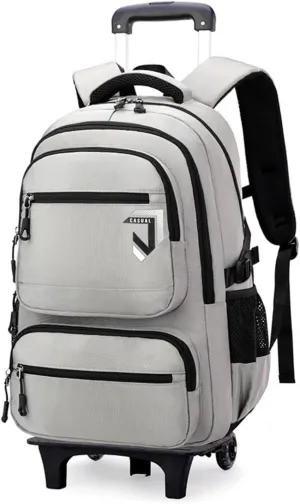 Boys Rolling Backpack, Kids Bookbag with Wheels,Kids Luggage on Wheels,Elementary School Trolley Back Pack