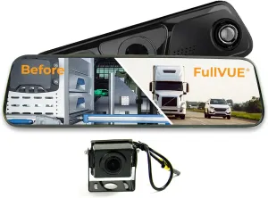 Brandmotion Commercial FullVUE Mirror and Camera System FVMR-1150 | Front Dash Cam and Rear View Camera Always On Recording | Touch Screen Mirror | Night Vision | G-Shock Sensor | Reverse Backup
