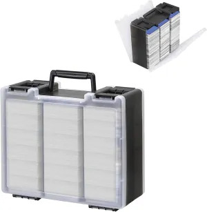 BRAPPO Trading Card Storage Box for 3200  Double Sided Card Deck Case, compatible MTG and TCG and Sport Cards etc game cards.(Excluding cards) (Black)