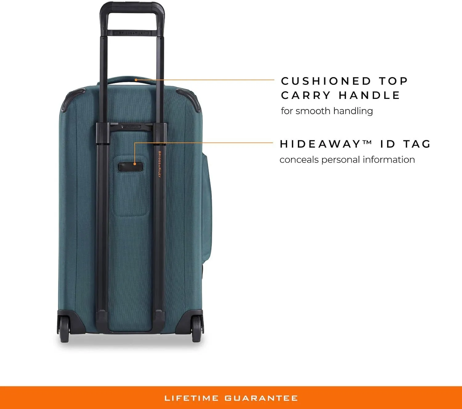 Briggs & Riley 27" Medium Upright Duffle - Checked Luggage for Travel, Suitcases with Wheels, Softside Rolling Bag for Men & Women, Self-Repairing Zipper - ZDX Collection, Ocean