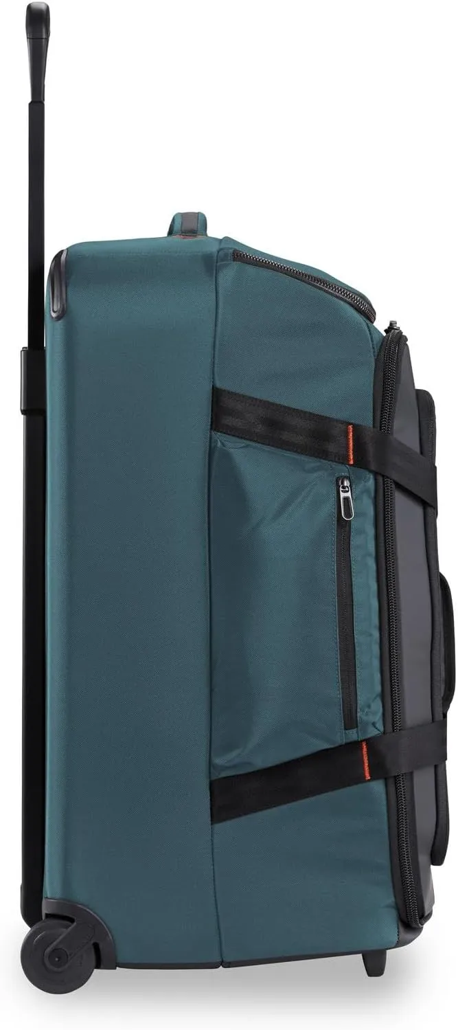 Briggs & Riley 27" Medium Upright Duffle - Checked Luggage for Travel, Suitcases with Wheels, Softside Rolling Bag for Men & Women, Self-Repairing Zipper - ZDX Collection, Ocean