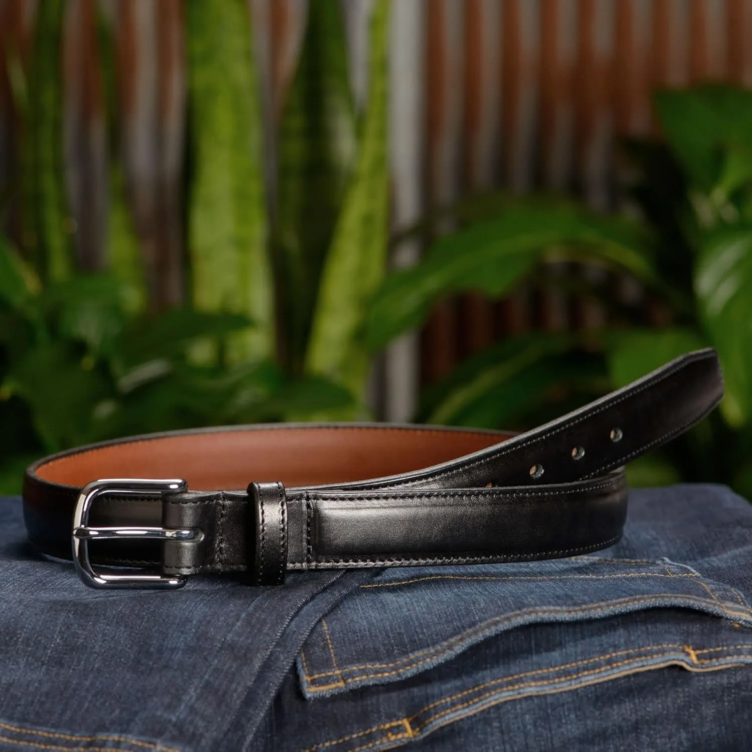 Bullhide Belts Mens Leather Belt for Casual Dress, 1.25" Wide