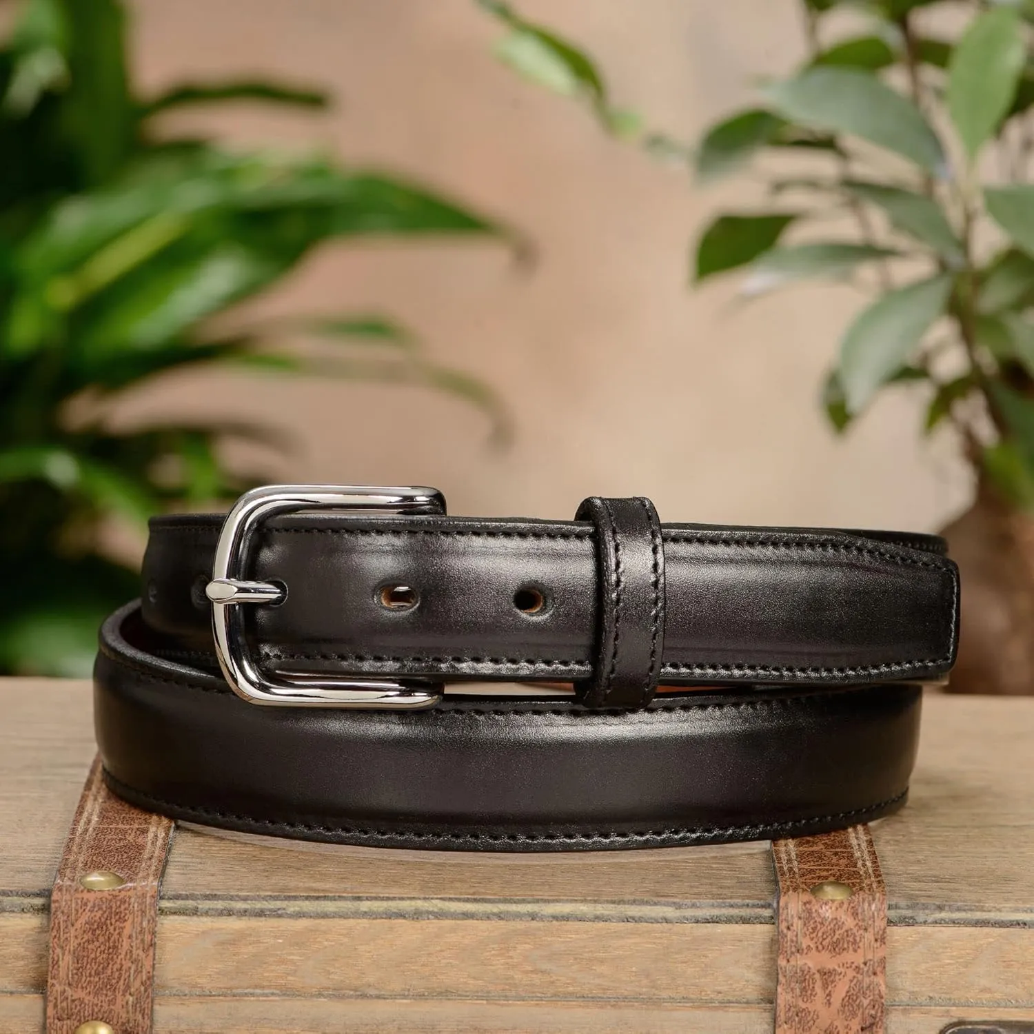 Bullhide Belts Mens Leather Belt for Casual Dress, 1.25" Wide