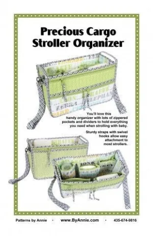 ByAnnie Precious Cargo Stroller Organizer Pattern - 2 Size Variations Per Pattern (14 Colors of 18"x54" Mesh Packs Sold Separately)