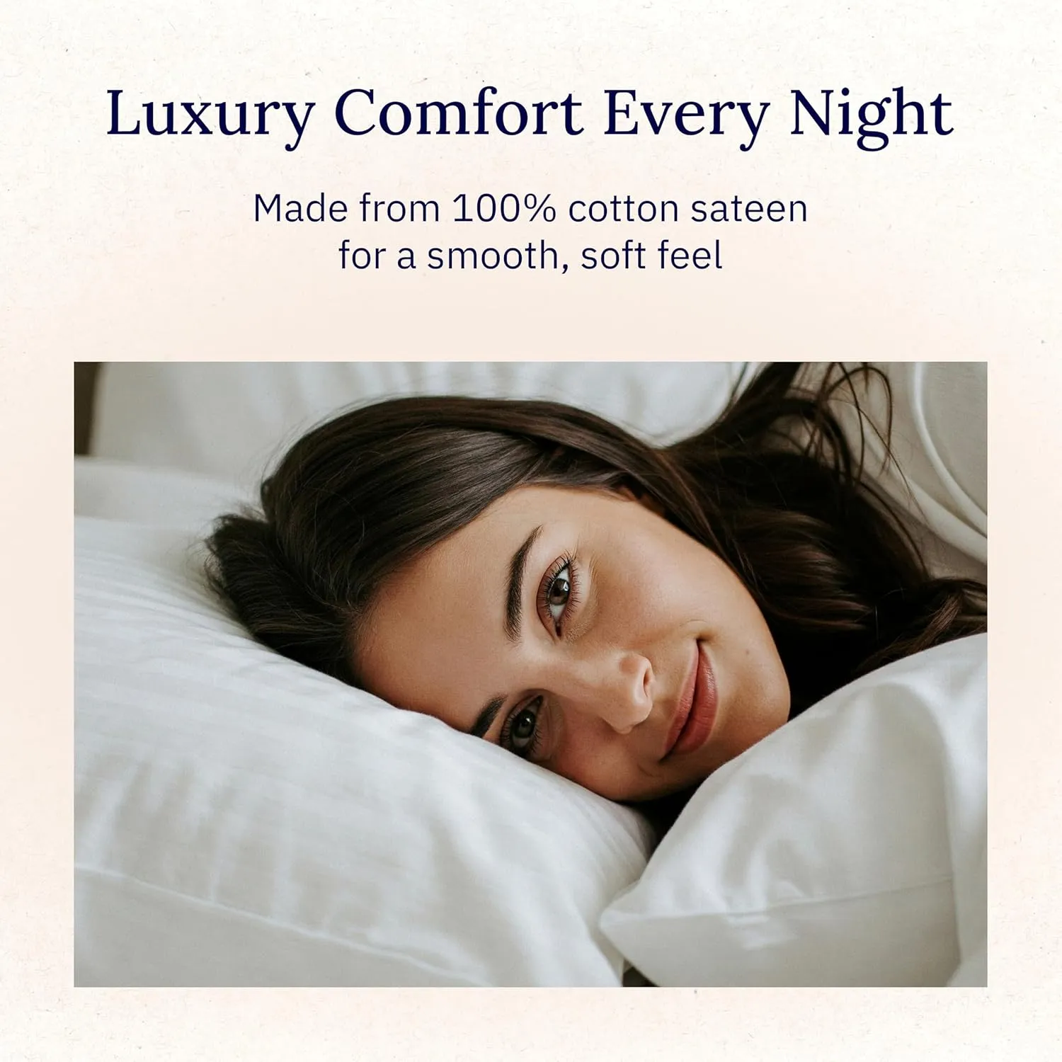 CALIFORNIA DESIGN DEN Luxuriously Soft Hotel Quality 600 Thread Count, 100% Cotton Set of 2 Cases, Crisp & Cool White Standard Pillow Cases Fits Standard & Queen Pillows (Bright White)