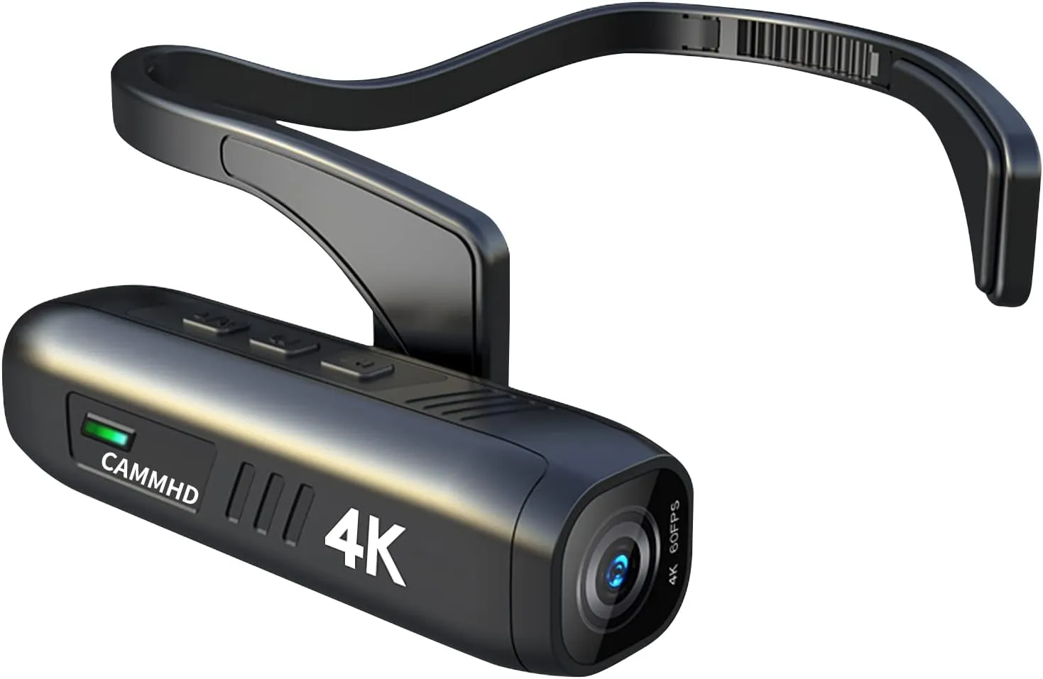 CAMMHD-C2 4K Head Mounted Camera, Anti-Shake Video Cameras APP Control,2200mAh Battery Work 5Hrs, Body Camera with Audio and Video Recording for Home,Travel, Meeting(128G TF Card Included)