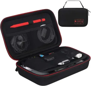 Canboc Hard Travel Electronic Organizer Case for MacBook Power Adapter Charger, Cable, Mouse Power Bank, Apple Pencil, USB Flash Disk, SD Card, Small Portable Accessories Bag, Black
