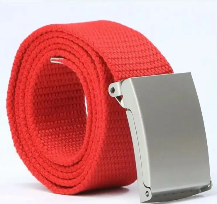 Candy-Colored Canvas Belts for Men