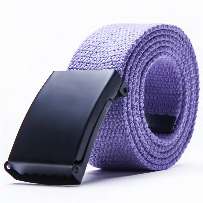 Candy-Colored Canvas Belts for Men