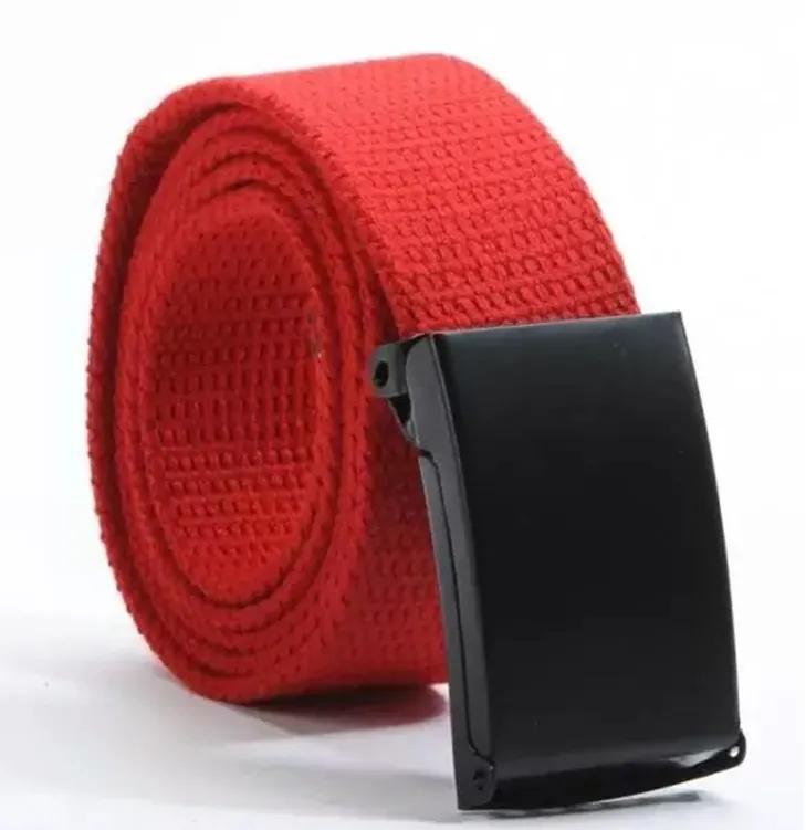 Candy-Colored Canvas Belts for Men