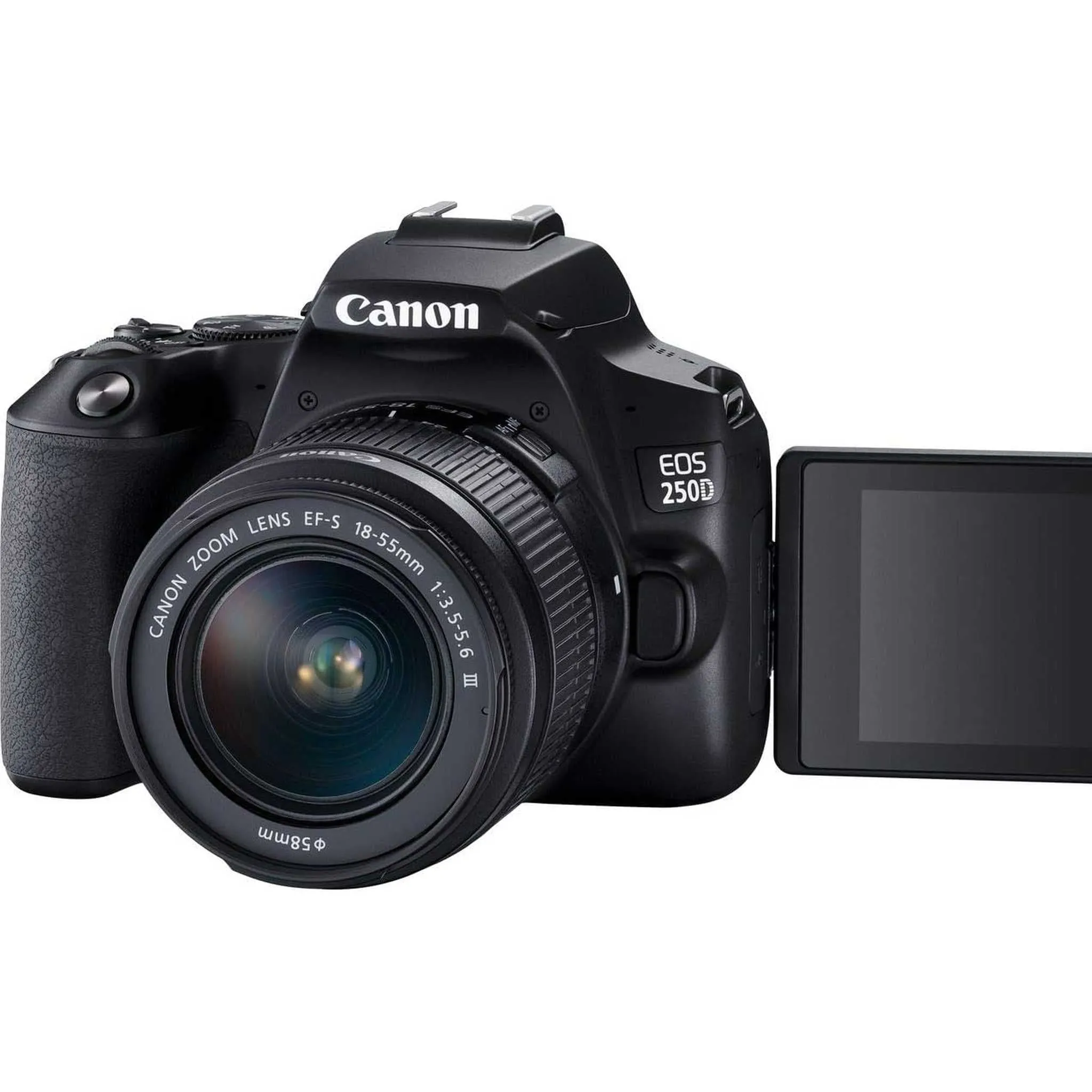 Canon EOS 250D DSLR Camera with 18-55mm Lens (Black) (3453C002)    EOS Bag    Sandisk Ultra 64GB Card   Cleaning Set And More (International Model)