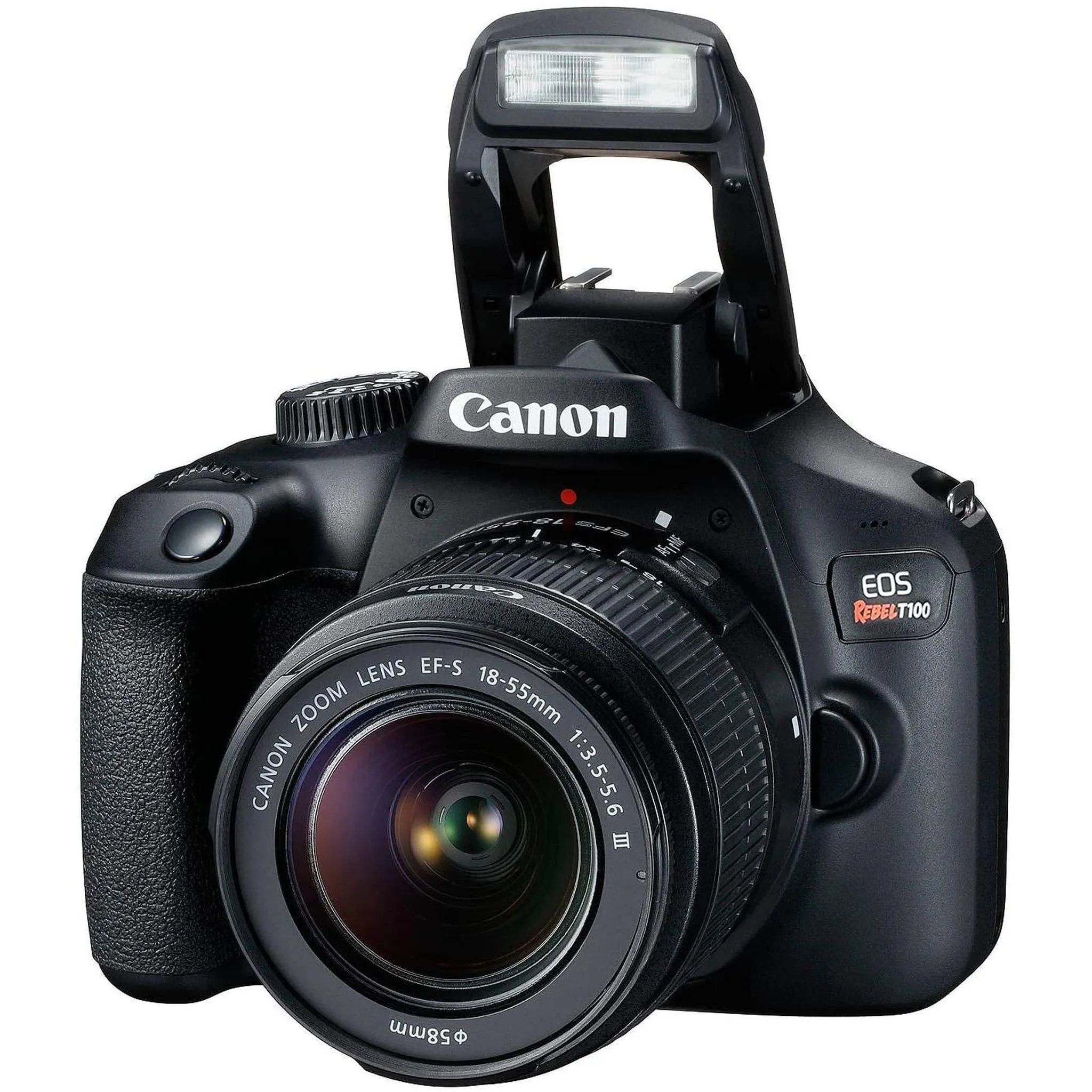 Canon EOS 4000D / Rebel T100 DSLR Camera with 18-55mm Lens 58mm Filters Intl Bundle