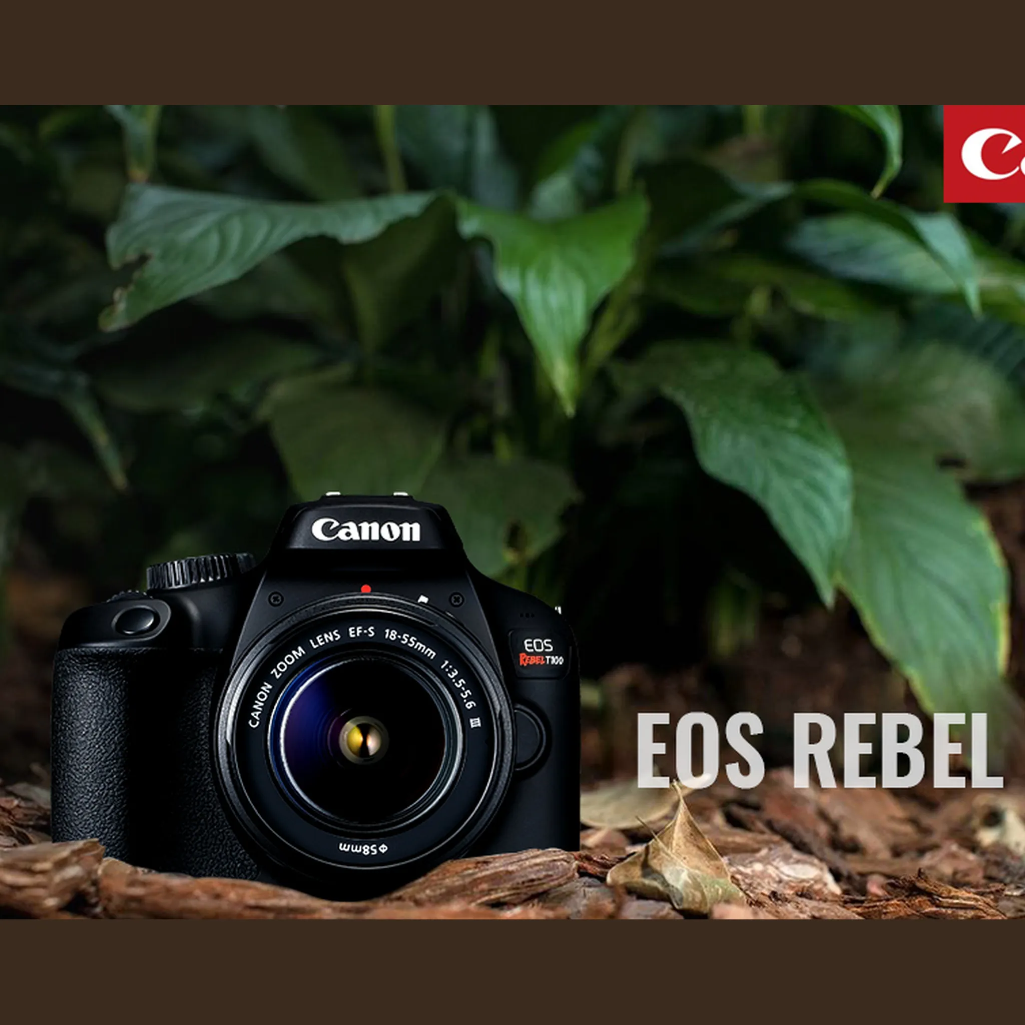 Canon EOS 4000D / Rebel T100 DSLR Camera with 18-55mm Lens 58mm Filters Intl Bundle
