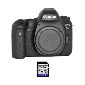 Canon EOS 6D DSLR Camera w/16GB SDHC Card