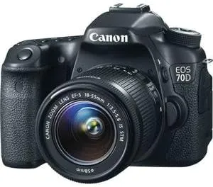 Canon EOS 70D DSLR Camera with 18-55mm f/3.5-5.6 STM Lens (Renewed)