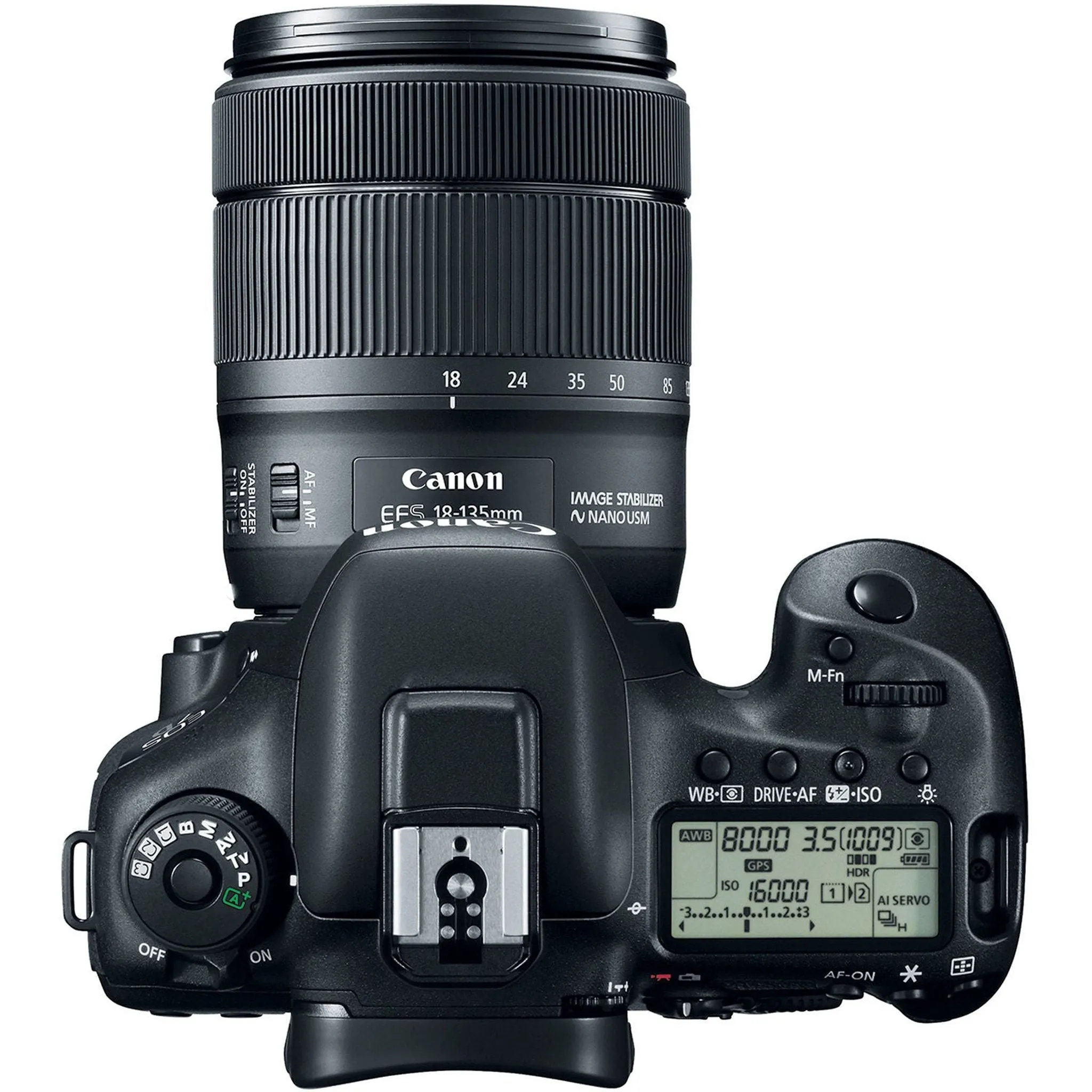 Canon EOS 7D Mark II DSLR Camera (Intl Model) with 18-135mm Lens & W-E1 Wi-Fi Adapter With Filter Kit and Cleaning Kit
