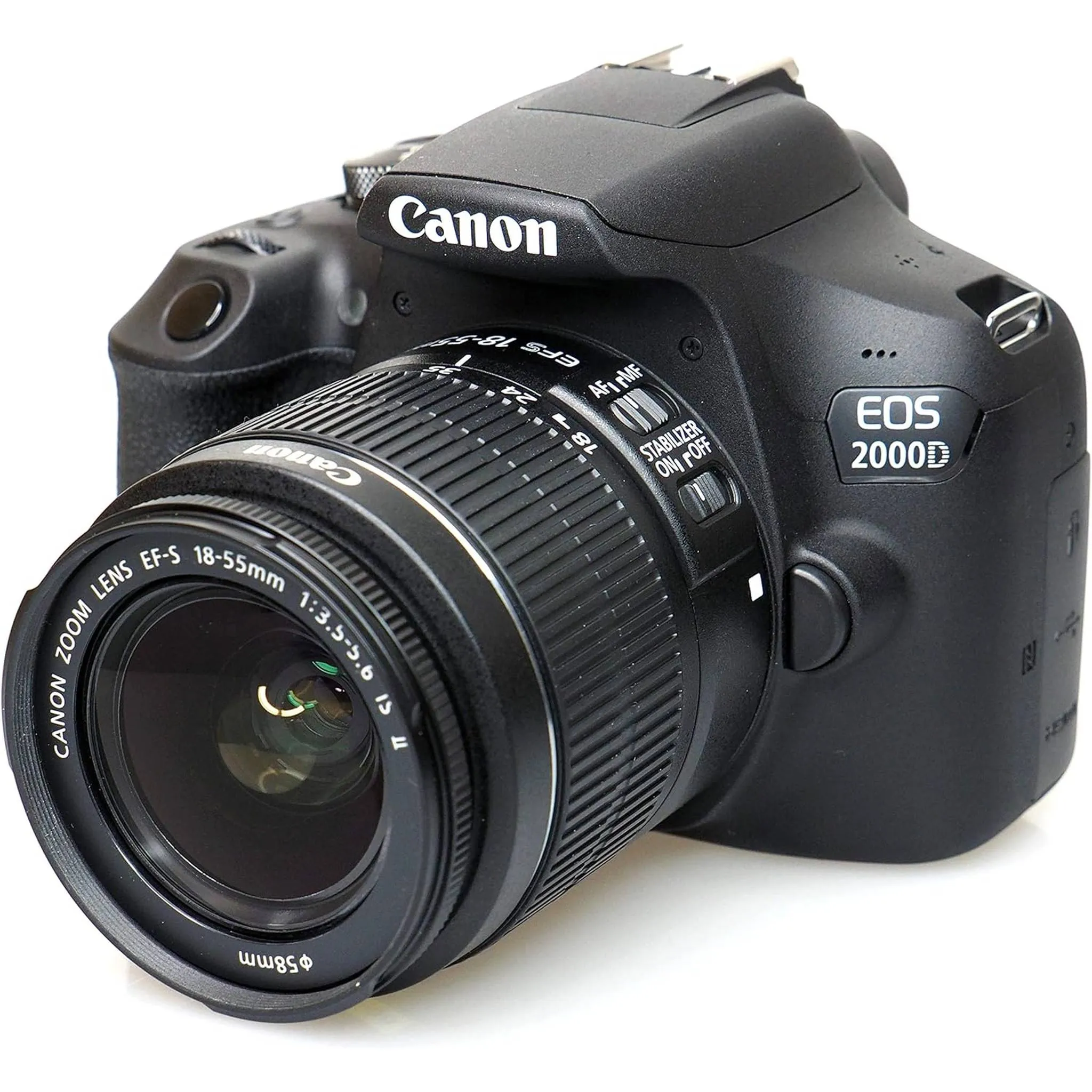 Canon Rebel T7 DSLR Camera (2000D) with EF-S 18-55 mm f/3.5-5.6 Lens   32GB Memory Card   Camera Bag   Cleaning Kit   Table Tripod   Filters