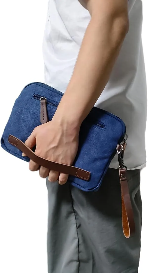 Canvas Smartphone Wristlets Bag Clutch Bag Wallet Purse Zipper Pouch Handbag