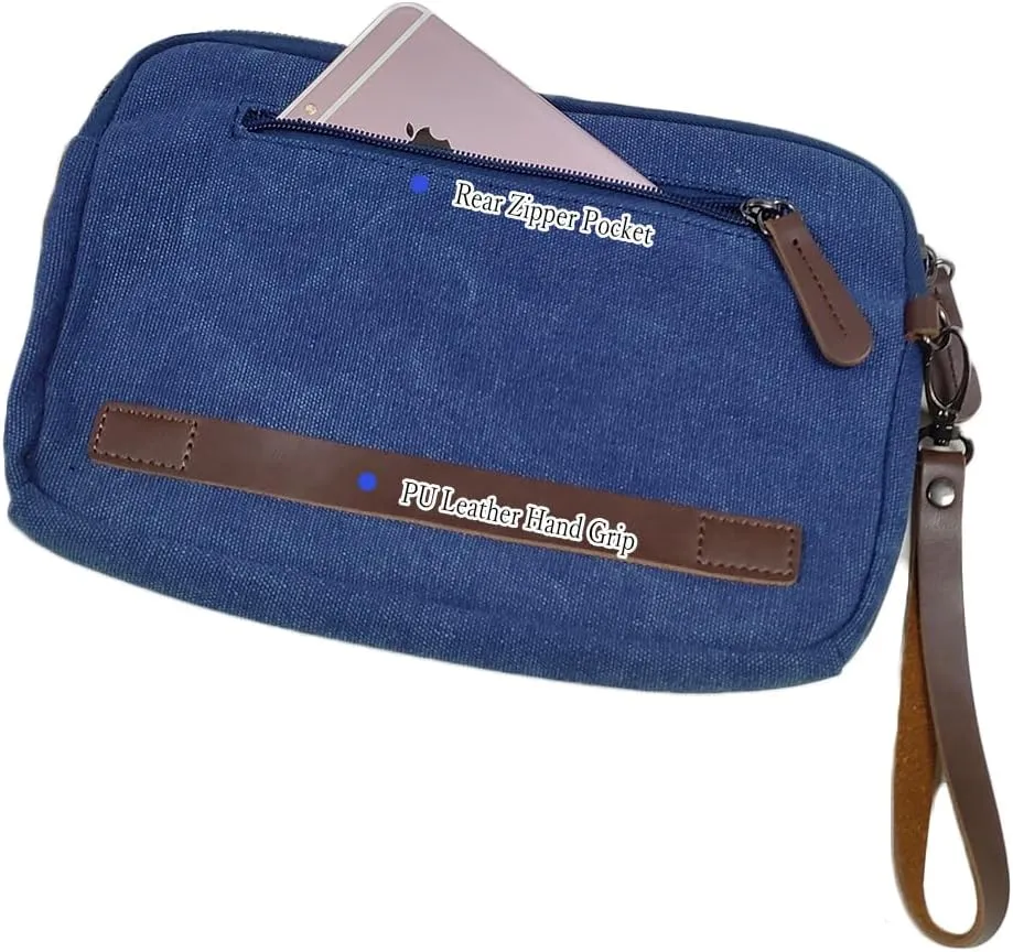 Canvas Smartphone Wristlets Bag Clutch Bag Wallet Purse Zipper Pouch Handbag