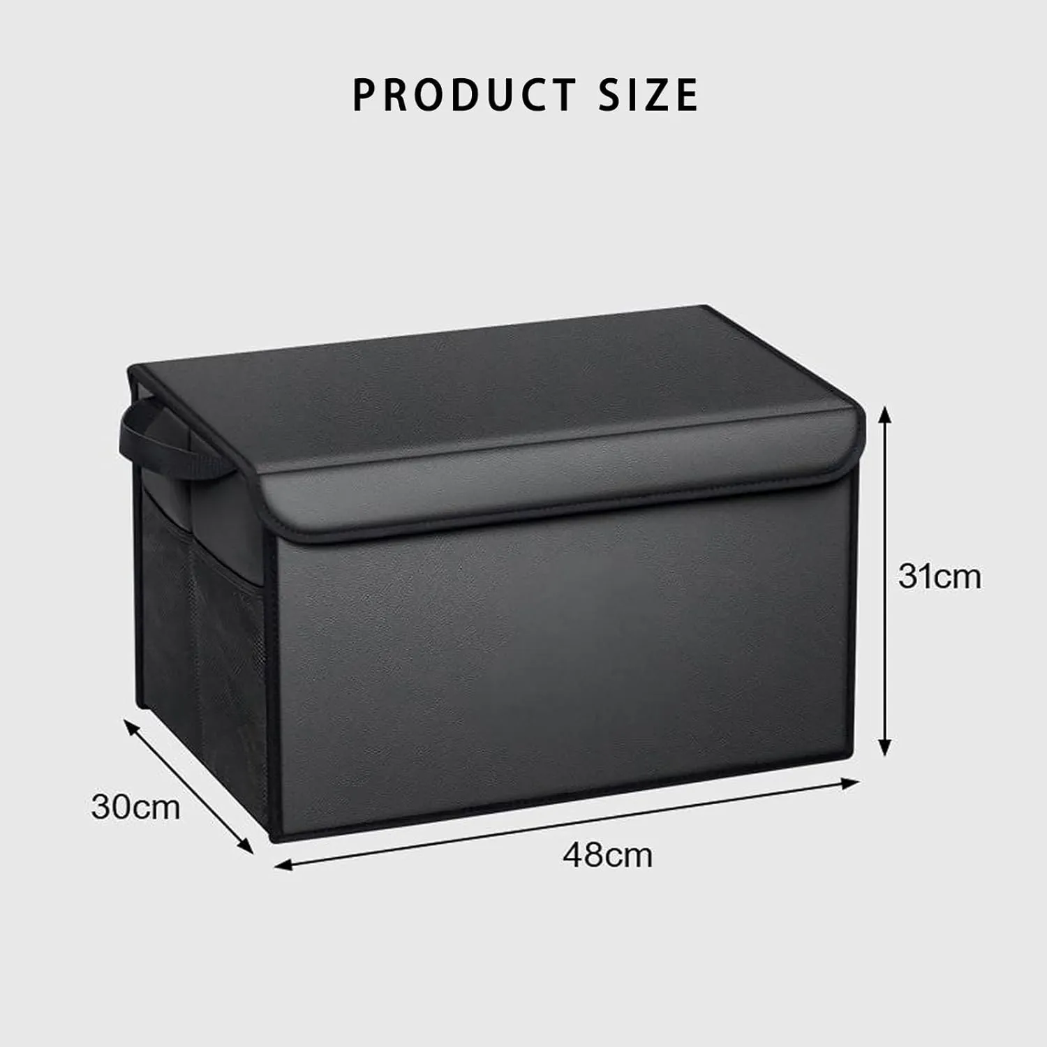 Car Trunk Organizer for Mazda 2 DJ 2nd Facelift 2023 - Thickened Car Boot Tidy Storage Box Tailor-made Lidded Storage Bins for Home Car Outdoor Camping Travel,B