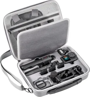 Carry Case for GoPro Hero 13/12/11/10/9/8/7 Cameras Carrying bag Accessories Double Layer Travel Storage for DJI Osmo Action 5 pro 4 3 Compatible with Chest Mount, Media Mod, Volta