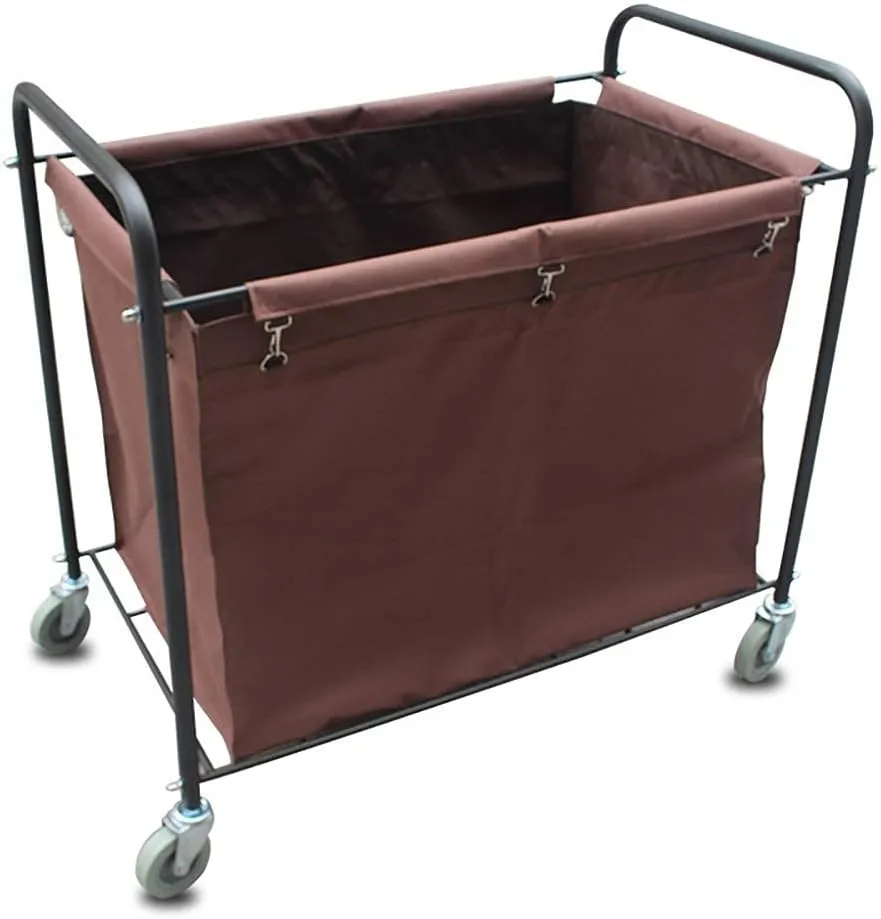 Carts Storage Car Service Car Utility Vehicle Multifunction Portable Trolley Home Commercial Rolling Laundry Collector Hamper with Handle Wheeled Hotel