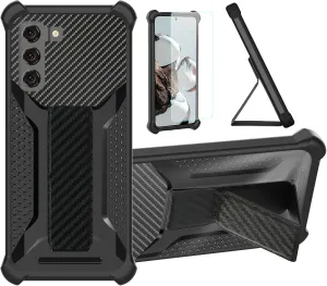 Case Compatible for Sky Devices Elite B63 Phone Case Cover [with Tempered Glass Screen Protector] Hybrid Case [Folding Support Magnetic] [Frosted Anti-Fingerprint] Black