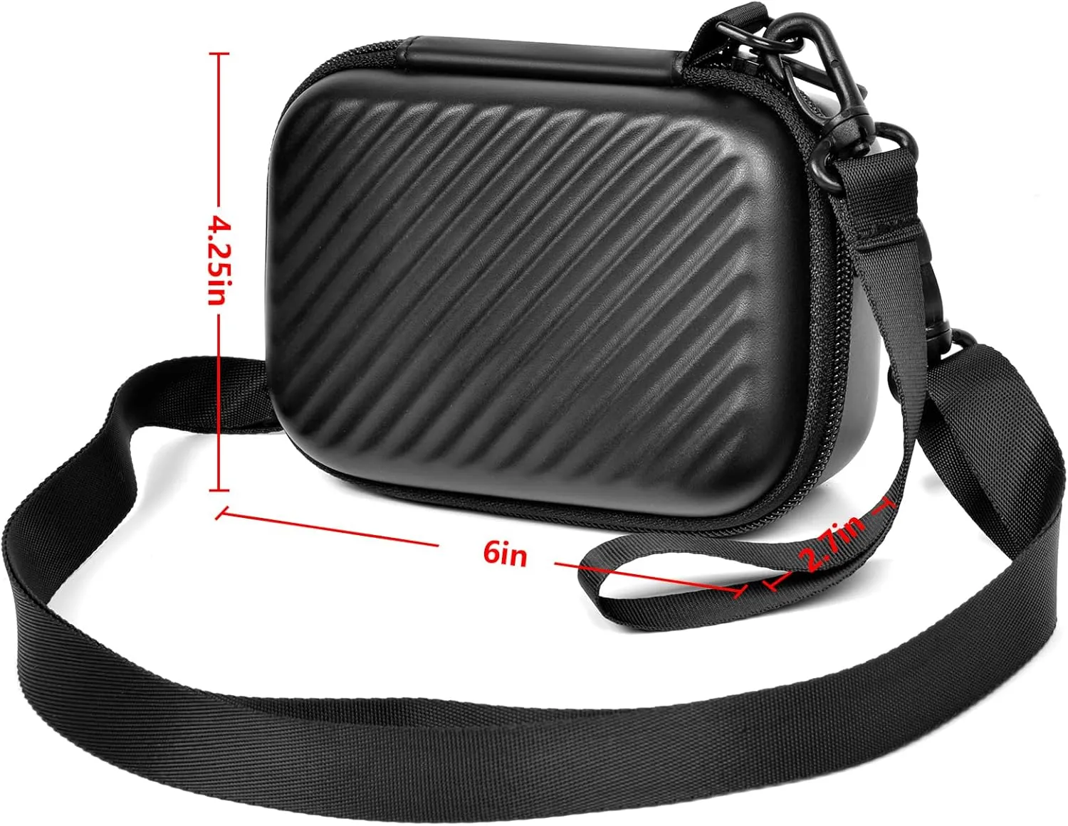 Case for Canon PowerShot G7X Mark III/ Mark II/ SX740/SX720 4K Digital Camera, Point and Shoot Vlogging Camera Bag With Padded Divider Holds SD Cards. Strap is Attached for Travel-Black(Box Only)