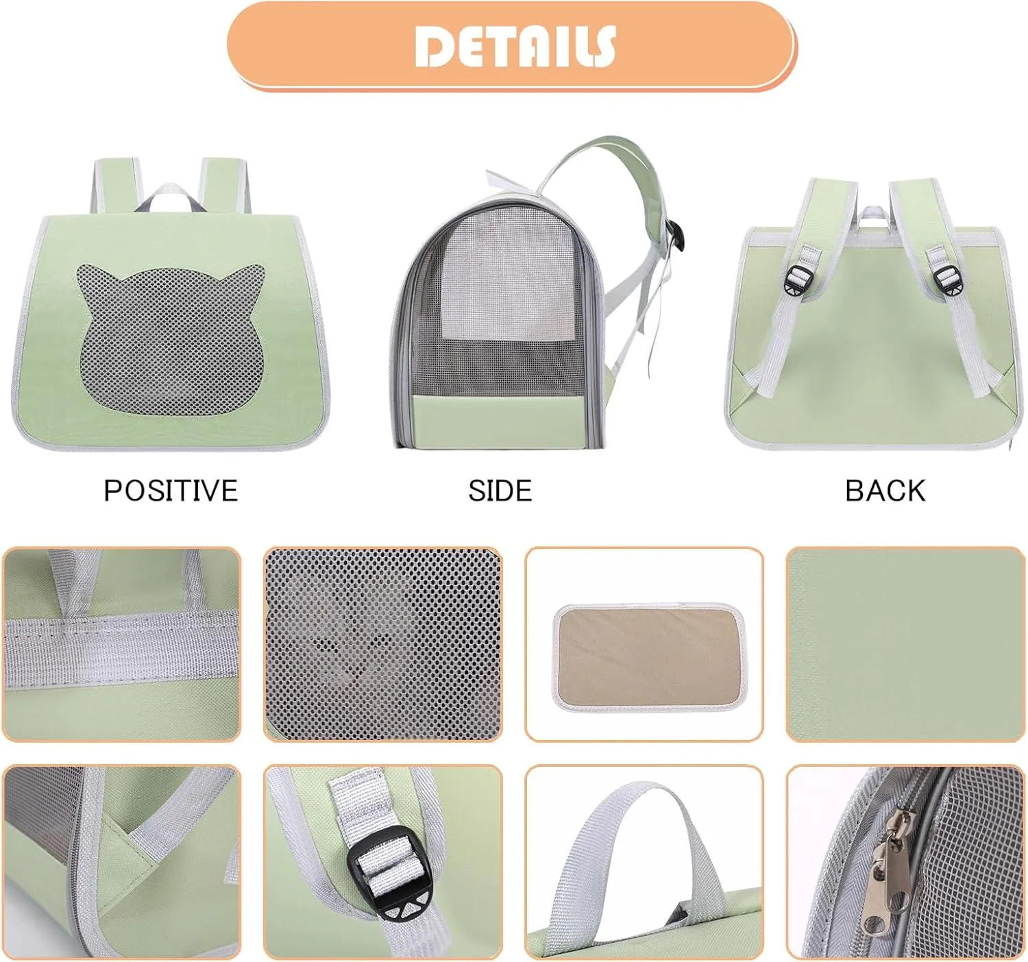 Cat Backpack Carrier, Small Dog Traveler Carrier Backpack for Medium Large Cats, Foldable Ventilated Backpack with Thick Shoulder Strap, Airline Approved, Hiking (12lb) (Pink)