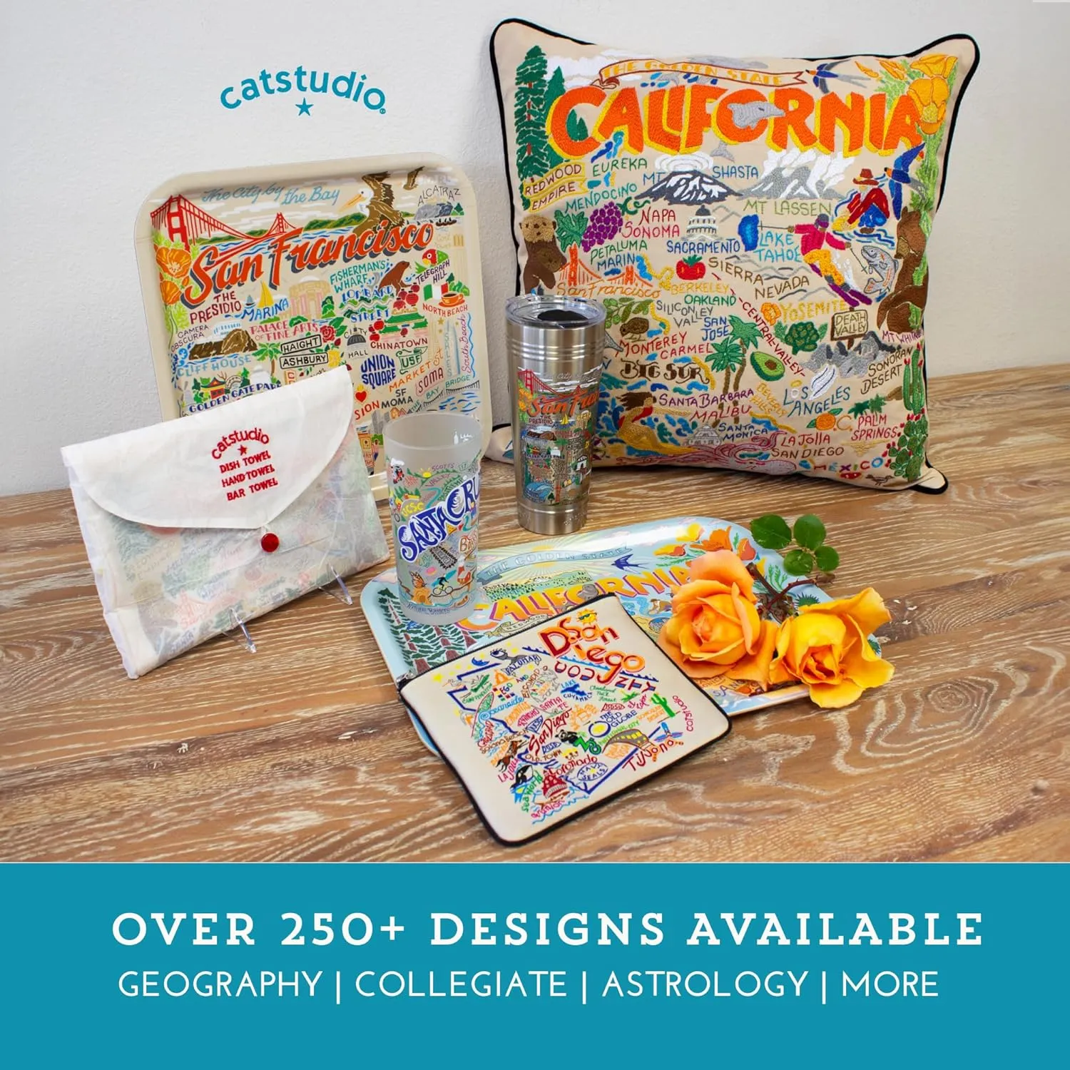 Catstudio Collegiate Zipper Pouch, UC Berkeley Travel Toiletry Bag, Ideal Gift for Alumni, Makeup Bag, Dog Treat Pouch, or Travel Purse