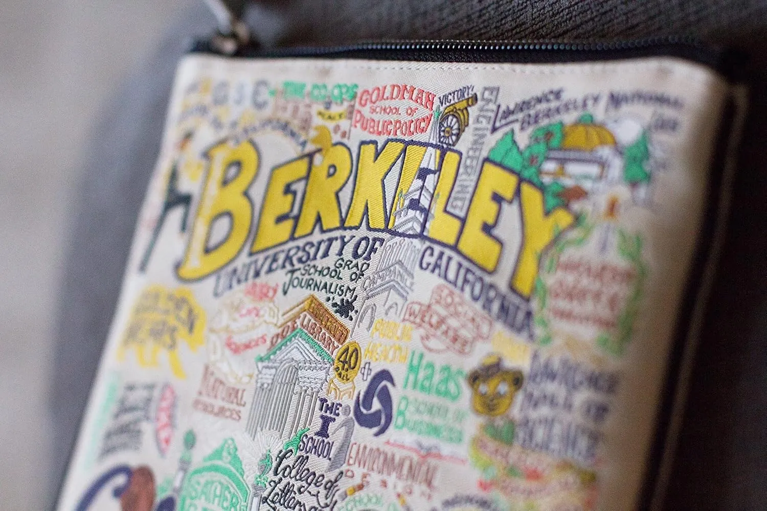 Catstudio Collegiate Zipper Pouch, UC Berkeley Travel Toiletry Bag, Ideal Gift for Alumni, Makeup Bag, Dog Treat Pouch, or Travel Purse