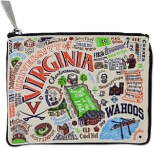 Catstudio University of Virginia Collegiate Zipper Pouch Purse | Holds Your Phone, Coins, Pencils, Makeup, Dog Treats, & Tech Tools