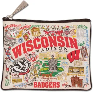 Catstudio Zipper Pouch, University of Wisconsin Travel Toiletry Bag, 5 x 7, Ideal Makeup Bag, Dog Treat Pouch, or Purse to Organize Supplies for Grads & Alumni