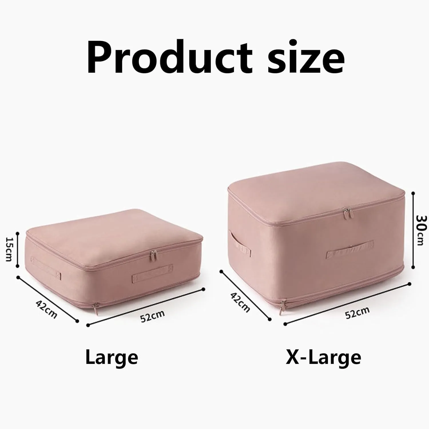 Cavanbrien, Cavanbrien Compression Bags, Ultra Space Saving Self Compression Organizer, 2025 New Cavanbrien Storage Tote for Comforters, Premium Comforter Compression Packaging Cube (2PC-Apricot)