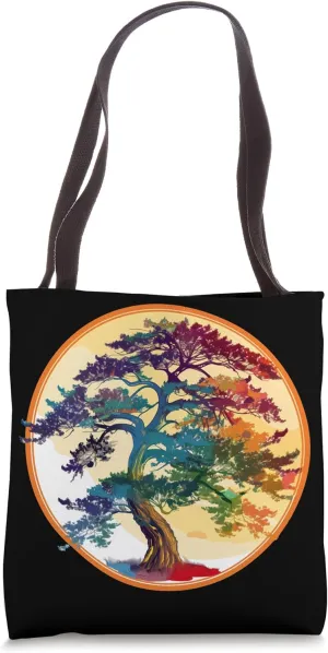 Cedar Tree - Evergreen Cedrus - Painted Cedar Tree Tote Bag