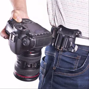 Centechia Holster Hanger Quick Release Mount Buckle Strap Waist Belt Buckle Button Mount Clip For Sony Canon Nikon DSLR Camera
