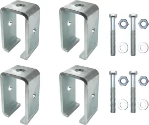 Channel Trolley Track Hanger Bracket for P1834-EG, 1-5/8" X 3-3/4" Intermediate Support Bracket for All 1-5/8" Channel Trolley Track,4 Set