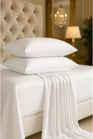 CharlottelyHues 1000 Thread Count Queen White Pillow Cases Set of 2-100% Egyptian Cotton with Long-Staple Combed Pillows for Sleeping, Soft & Silky Bed Pillow Cover (Standard/Queen)